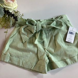 NWT Lauren James Seersucker Bow Shorts